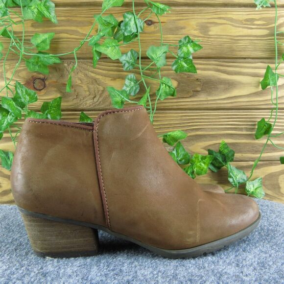 Blondo Waterproof Women Ankle Boots Brown Leather Zip Size 7.5 Medium - Picture 4 of 10